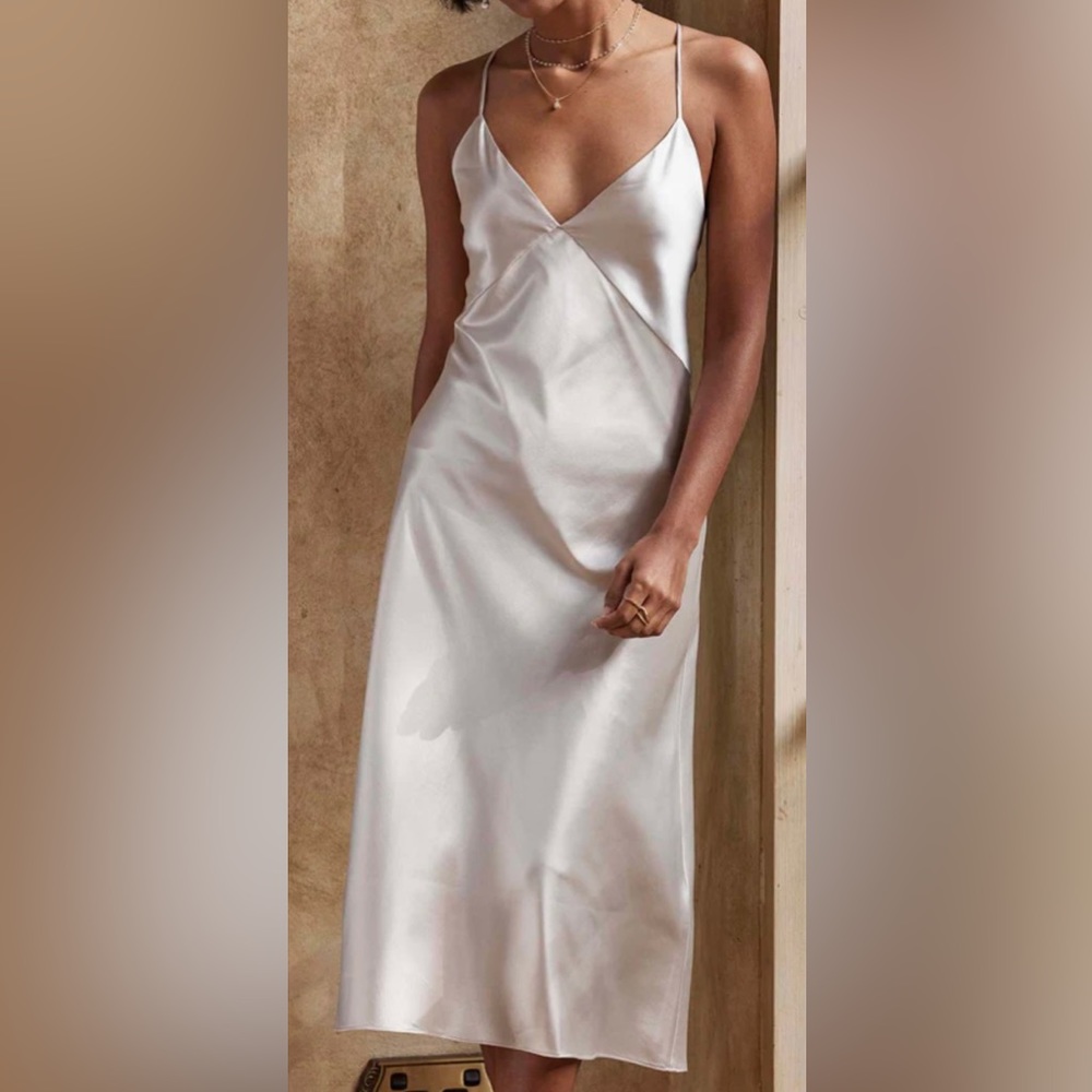 Grace Loves Lace Silky Satin Moonshine Midi (WORN ONCE)